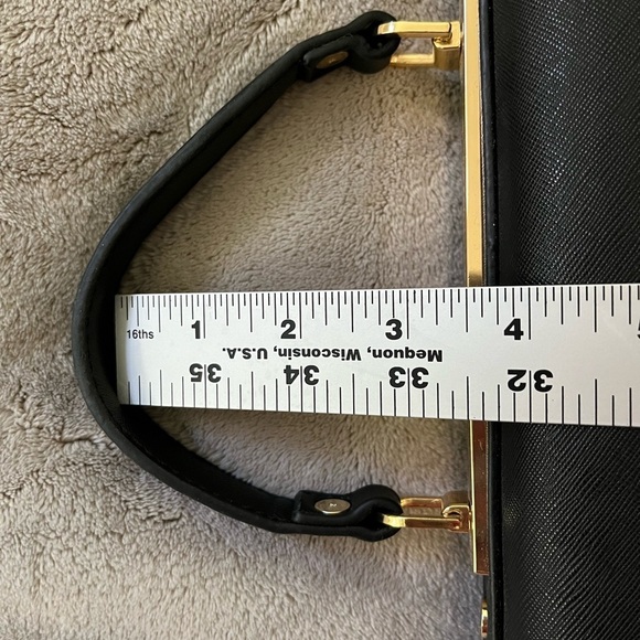 Dune London Black Faux Leather Python Snake Satchel Top Handle Crossbody Bag - Picture 16 of 16